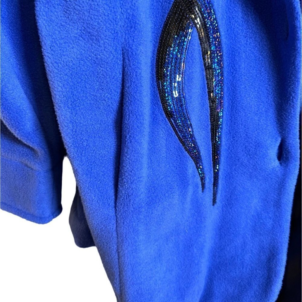 BOB Mackie's Women's Twisted Spangle Front Fleece Jacket w/Shawl Collar Size1X - Picture 11 of 12